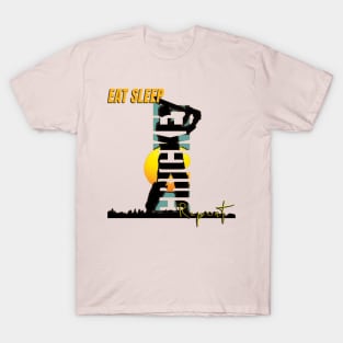 Eat sleep cricket repeat T-Shirt